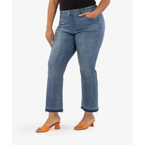 Kelsey Fab Ab High Waist Release Hem Crop Flare Jeans KUT FROM THE KLOTH